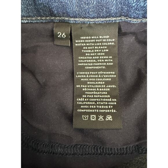 J Brand Lillie High Rise Crop Slim Raw Hem Flare Button Fly Jean 26 Blue #4067 - Picture 10 of 15